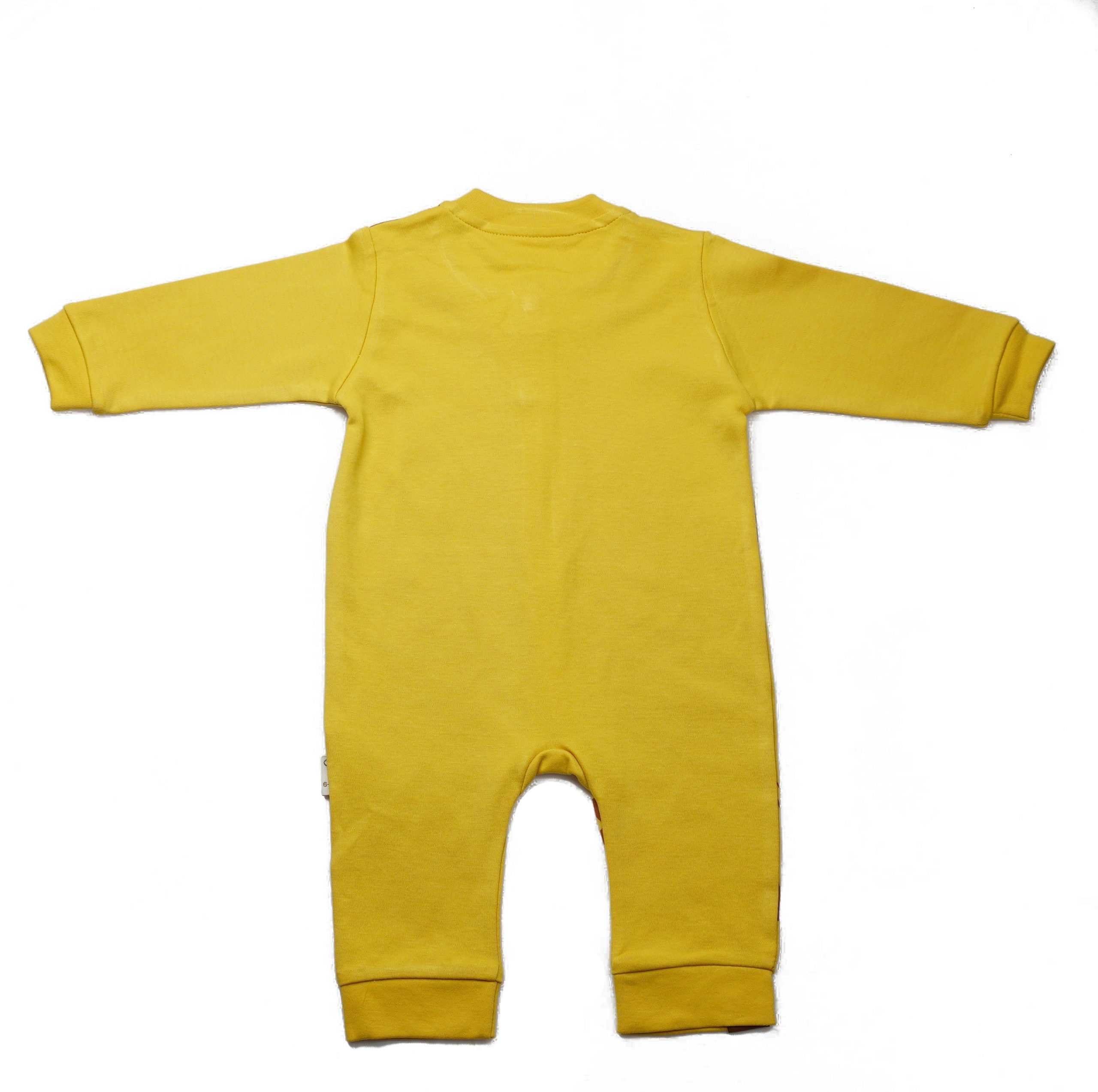 Salopetă cu fermoar, Galben, 6-24 luni