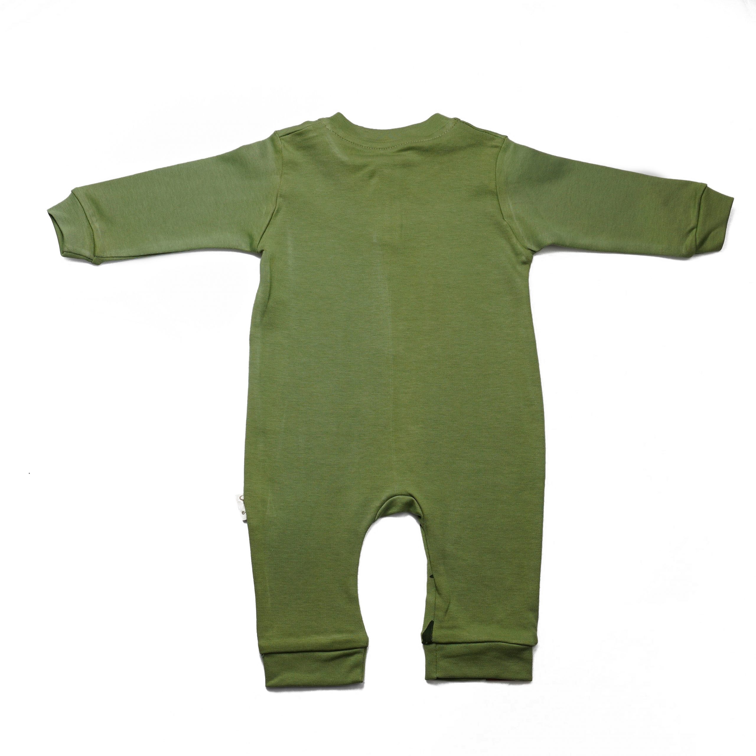 Salopetă cu fermoar, Verde, 6-24 luni