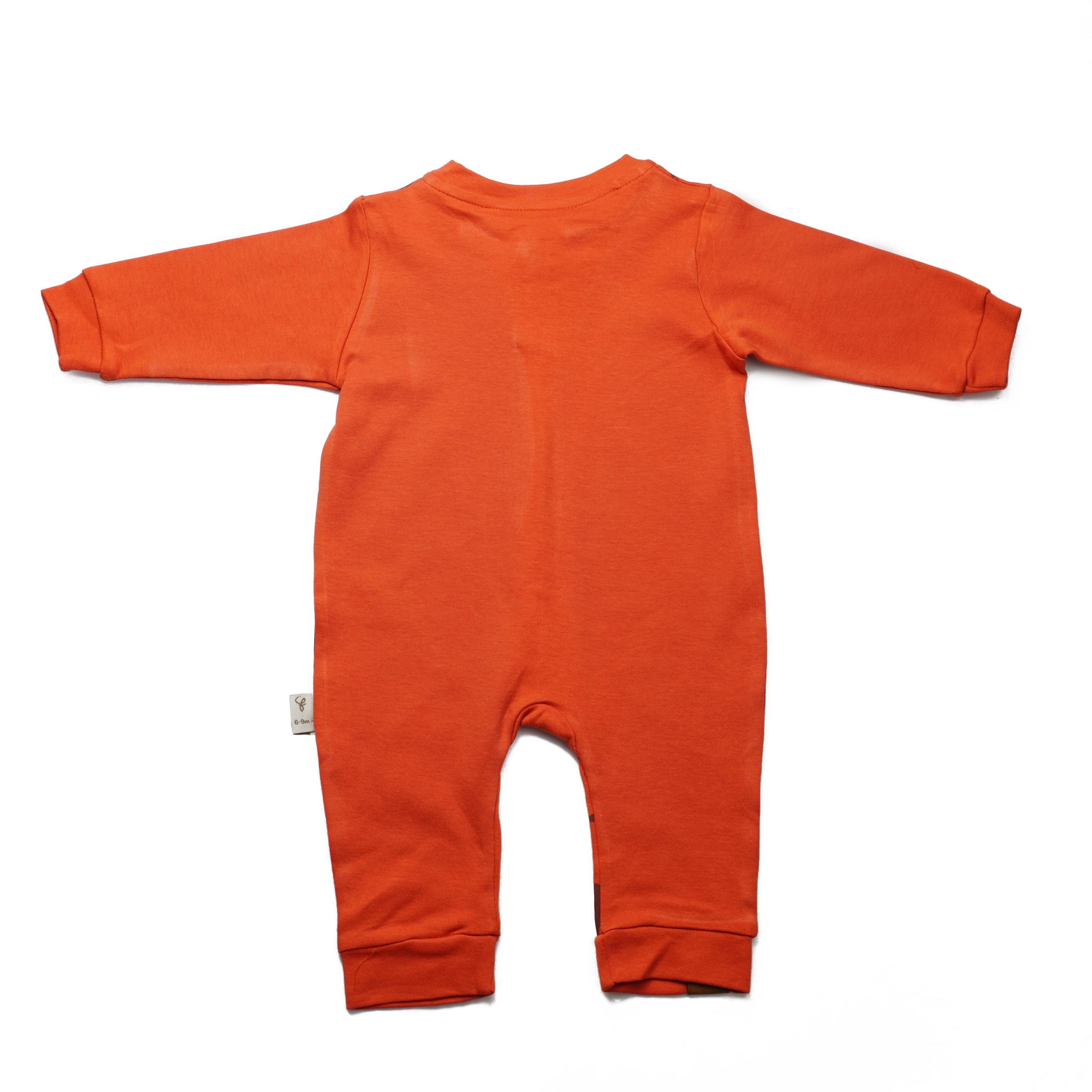 Salopetă cu fermoar, Portocalie, 6-24 luni