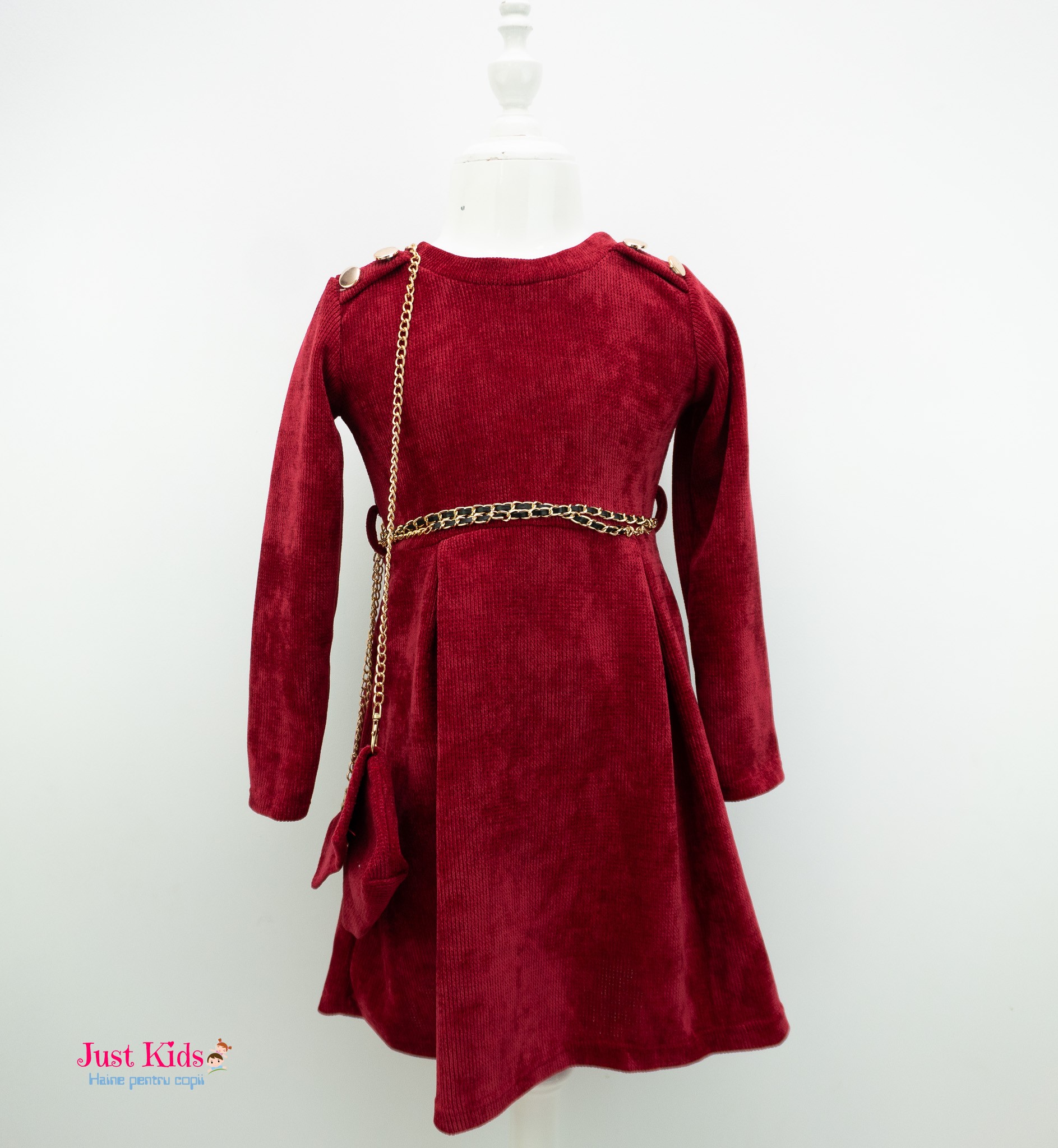 Rochiță Elegantă din raiat, Roșie, 4-14 ani