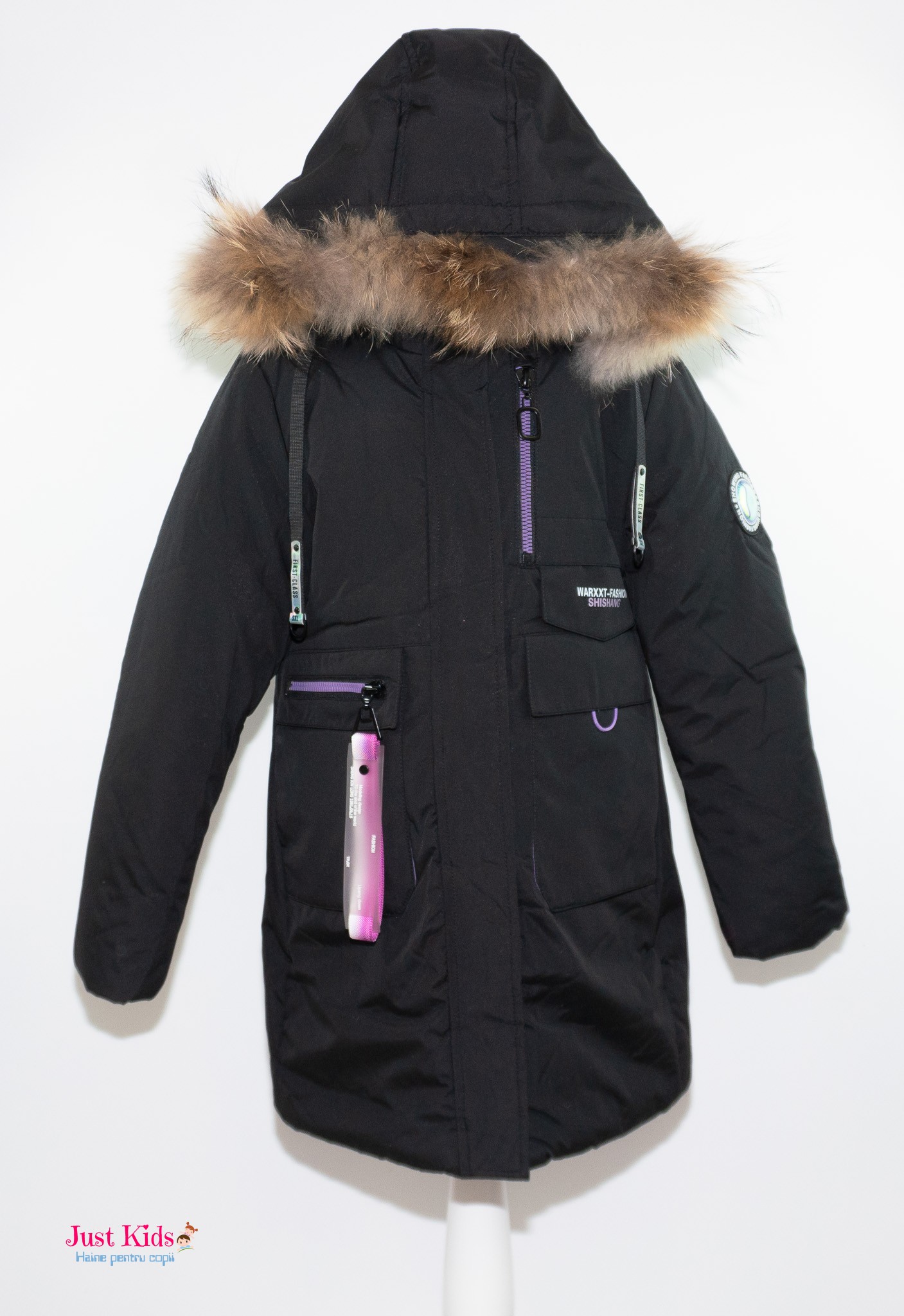 Geaca de iarna, Neagră, 10-14 ani - imagine 3